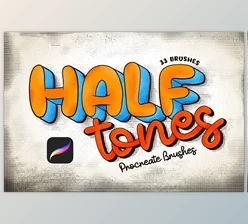 Download Halftone Procreate Brushes Creativemarket - 12706758