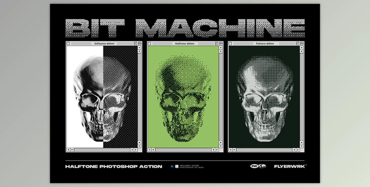 Download Bit Machine – Halftone Photoshop Action