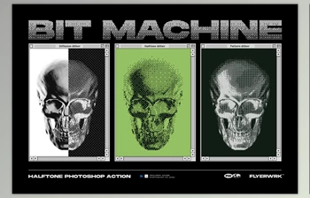 Download Bit Machine – Halftone Photoshop <span class='badge badge-warning'>Action</span>