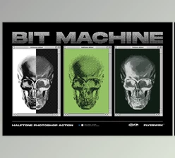 Download Bit Machine – Halftone Photoshop Action