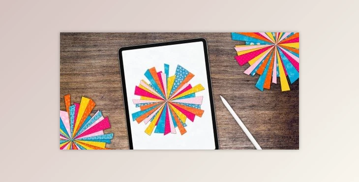 Download Fun + Easy Sunbursts in Procreate: Explore Clipping Masks, Color & Pattern