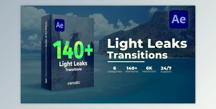 Download Light Leaks Transitions (Videohive 43311023) - AE Project