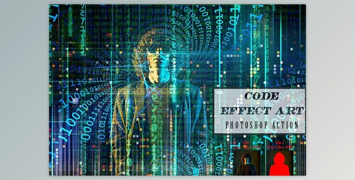 Download Code Effect Art Photoshop Action Creativemarket - 12721971