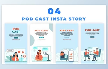 Download Pod Cast on <span class='badge badge-warning'>Air</span> Instagram Story (Videohive 38986343) - AE Project