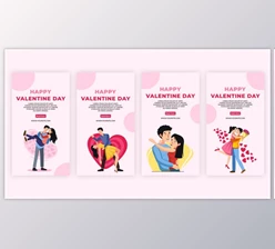 Download Romantic Valentine Day Celebration Instagram Story Pack (Videohive 39061581) - AE Project