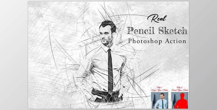 Download Real Pencil Sketch Photoshop Action Creativemarket - 12731026