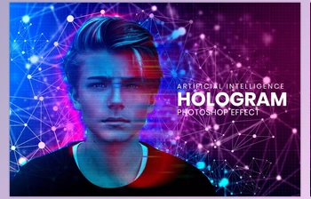 Download Hologram Photoshop <span class='badge badge-warning'>Effect</span> Mockup <span class='badge badge-warning'>CreativeMarket</span> - 10918835
