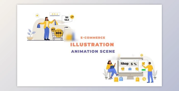 Download E-Commerce Animation Scene (Videohive 43395926) - AE Project