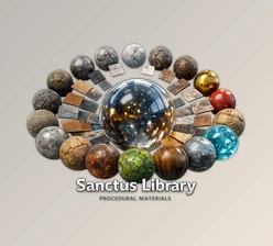 Blender - Download Sanctus Library Procedural Materials v3.4.18 + Asset Browser + Bake Tool