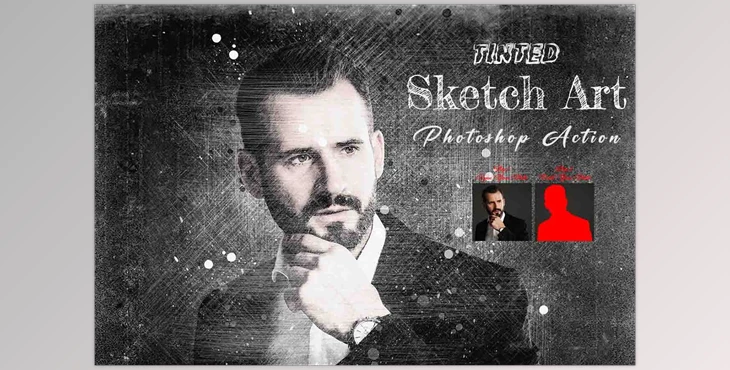 Download Tinted Sketch Art Photoshop Action Creativemarket