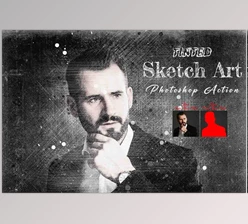 Download Tinted Sketch Art Photoshop Action Creativemarket