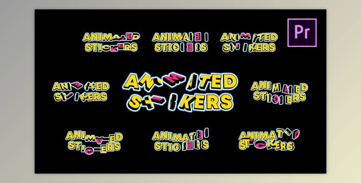 Download Animated Text Stickers – Premiere Pro (VideoHive 43237954)