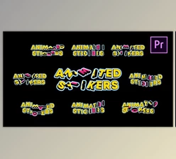 Download Animated Text Stickers – Premiere Pro (VideoHive 43237954)