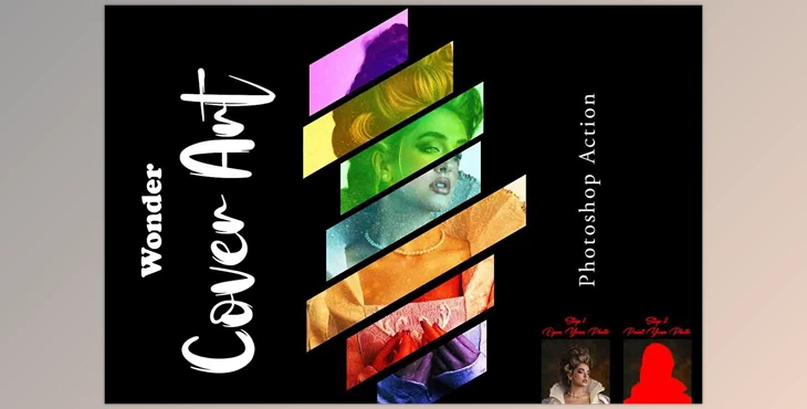 Download Creativemarket - Wonder Cover Art Photoshop Action