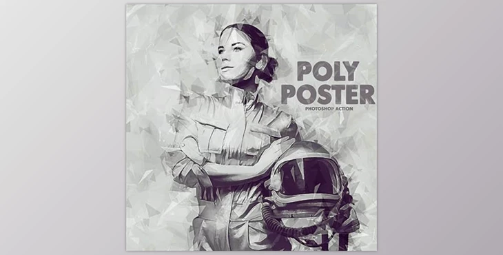 Download Poly Poster Photoshop Action GraphicRiver - 43240292