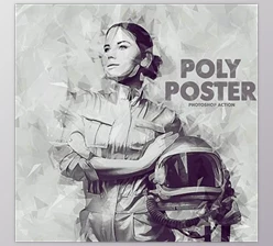 Download Poly Poster Photoshop Action GraphicRiver - 43240292