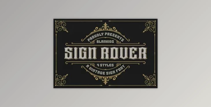 Download Sign Rover – a Vintage Sign Font
