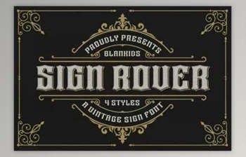 Download Sign Rover – a Vintage Sign <span class='badge badge-warning'>Font</span>