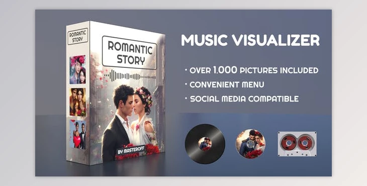 Download Romantic Love Story Music Visualizer (Videohive 43518973) - AE Project