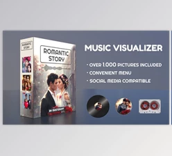 Download Romantic Love Story Music Visualizer (Videohive 43518973) - AE Project