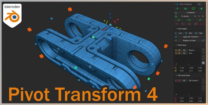 Blender - Download Pivot Transform 5 v5.0.3 + Gizmo 3D Cursor