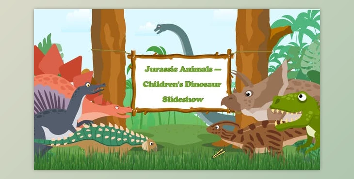 Download Jurassic Animals–Children’s Dinosaur Slideshow (Videohive 43672758) - AE Project