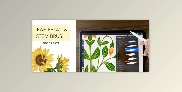 Download Learn To Create Leaf, Petal & Stem Brushes In Procreate + Projects