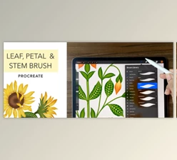 Download Learn To Create Leaf, Petal & Stem Brushes In Procreate + Projects