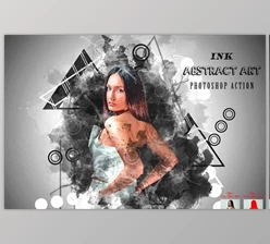 Download Ink Abstract Art Photoshop Action Creativemarket - 12775104