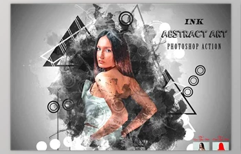 Download Ink Abstract Art <span class='badge badge-warning'>Photoshop</span> Action Creativemarket - 12775104