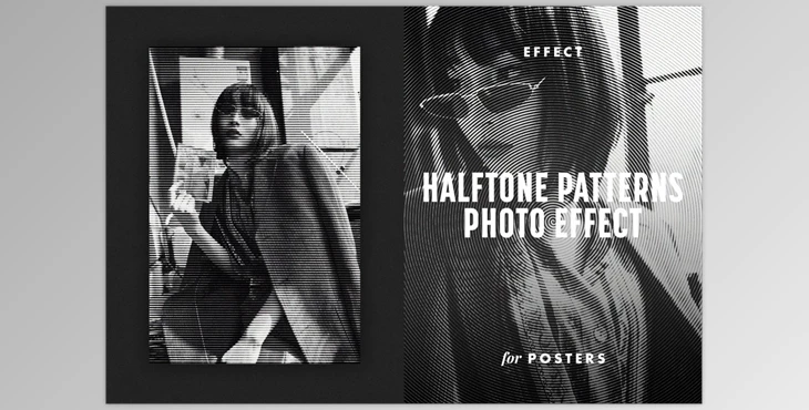 Download Halftone Patterns Photo Effect for Posters