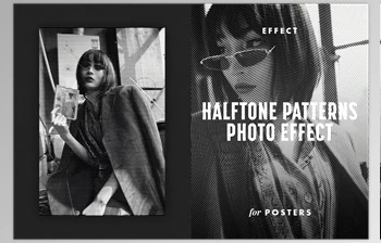 Download Halftone <span class='badge badge-warning'>Patterns</span> Photo Effect for Posters