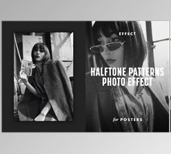 Download Halftone Patterns Photo Effect for Posters