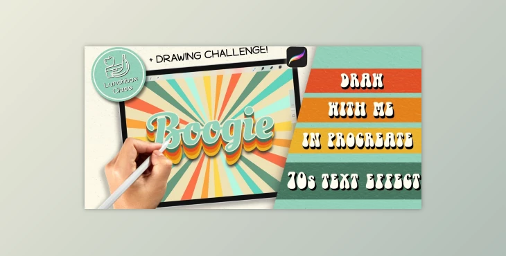 Download Draw with me in Procreate: 70s Text Effects