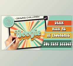 Download Draw with me in Procreate: 70s Text Effects