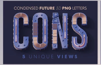 Download Condensed <span class='badge badge-warning'>Future</span> – 3D Lettering Creativemarket - 11010787