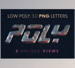 Download Future Low Poly – 3D Lettering Creativemarket - 12173910