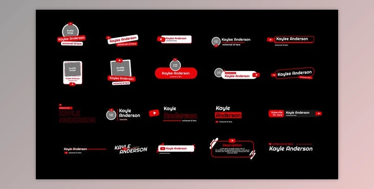 Download Fancy YouTube Lower Thirds (Videohive 43838407) - AE Project