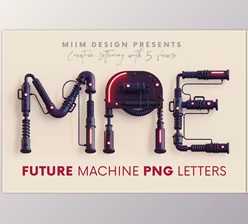 Download Future Machine – 3D Lettering Creativemarket - 12700913
