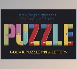 Download Color Puzzle – 3D Lettering Creativemarket - 12701022