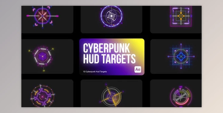 Download Cyberpunk HUD Targets for After Effects (Videohive 43960966) - AE Project