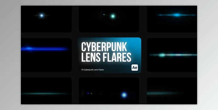 Download Cyberpunk HUD Lens Flares for After Effects (Videohive 43960909) - AE Project