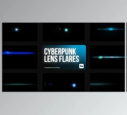 Download Cyberpunk HUD Lens Flares for After Effects (Videohive 43960909) - AE Project