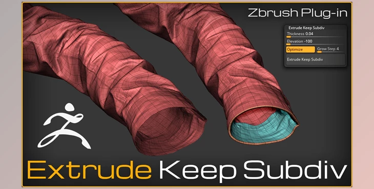 Download Extrude Keep Subdiv ZBrush Plugin