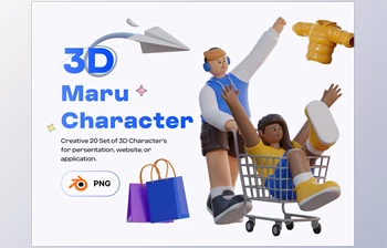 Download <span class='badge badge-warning'>UI8</span> – Maru <span class='badge badge-warning'>3D</span> Characters