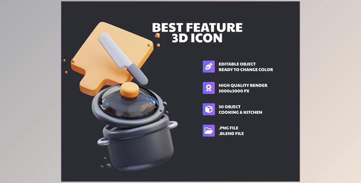 Download Cooking Time 3D Illustration