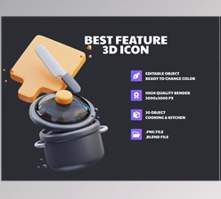Download Cooking Time 3D Illustration