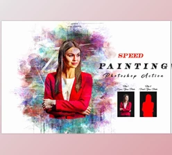 Download Speed Painting Photoshop Action Creativemarket - 13404403
