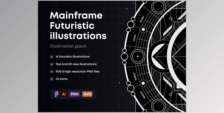 Download UI8 – Mainframe: Futuristic Illustrations