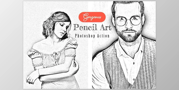 Download Creativemarket - Gorgeous Pencil Art Photoshop Action